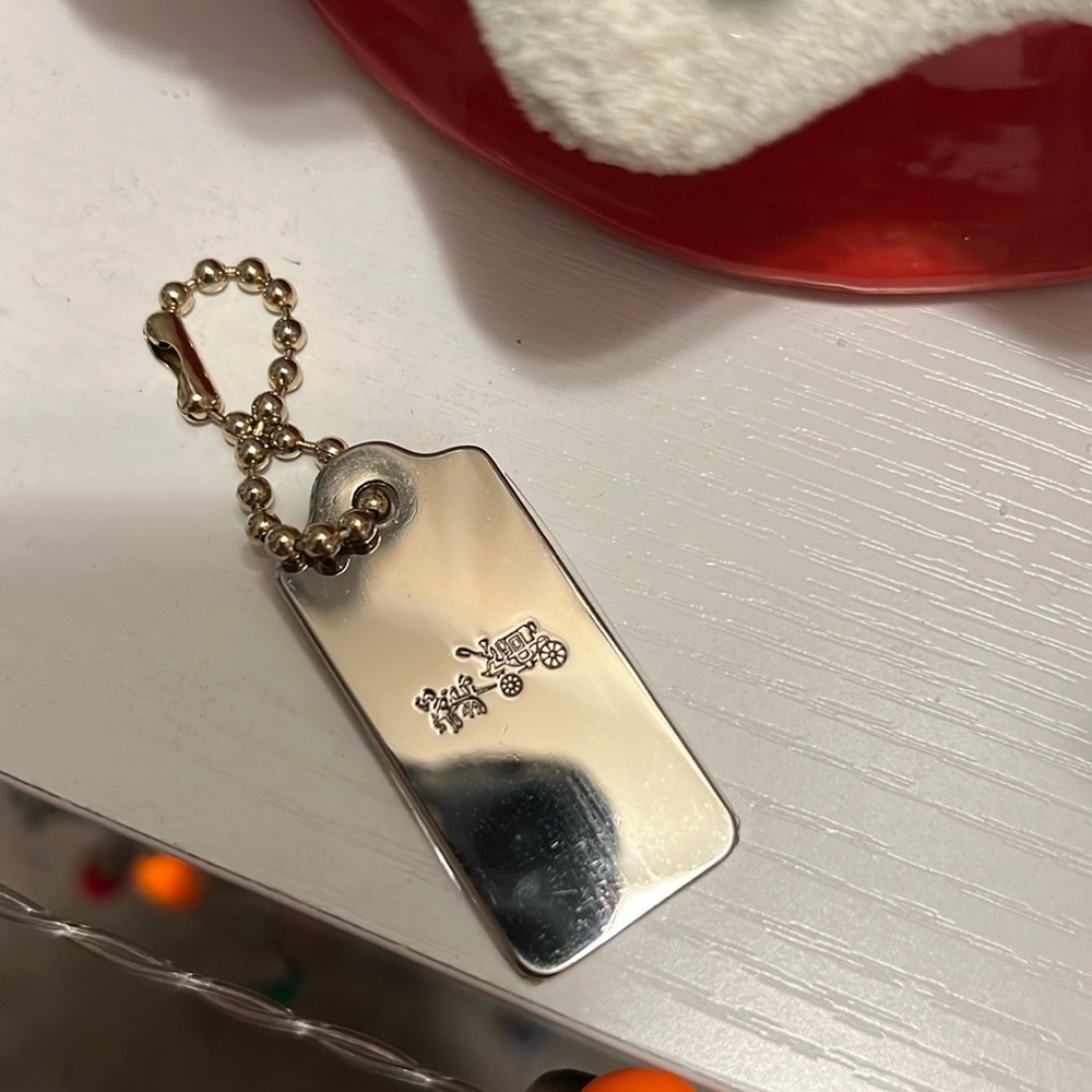 NWT Coach Small Horse and Carriage Metal hang tag